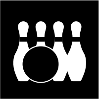 Bildstöd som symboliserar bowling